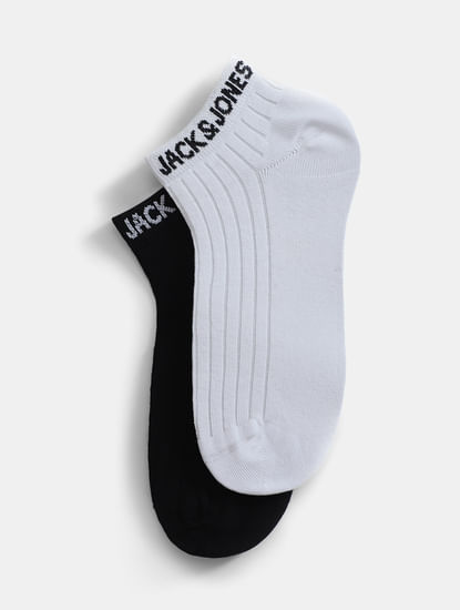 Pack of 2 Ankle Length Socks - Black & White